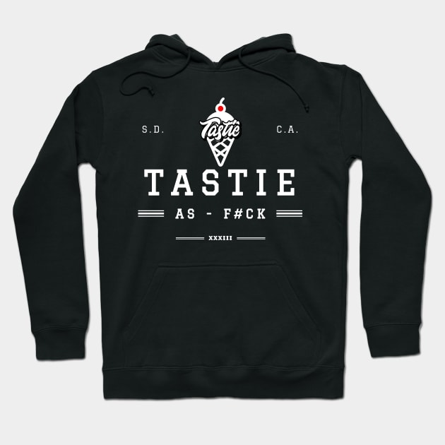 Tastie White Cone Hoodie by Been There, Done That, Got a T-shirt